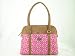Tommy Hilfiger Signature Satchel Handbag Purse Pink Multi