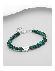 Heart Turquoise Bracelet In 92.5 Sterling Silver