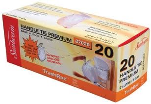 5 gal. Trash Bags Handle Tie 20 pk