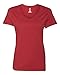 Hanes Women's Nano- V-Neck T-Shirt Vintage Red Medium