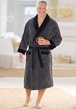 KingSize Big & Tall Polyester Velour Marled Kimono