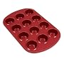 Silicone Solutions 12 cup Mini Muffin Pan, Burgundy