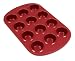 Silicone Solutions 12 cup Mini Muffin Pan, Burgundy