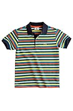 Boy's Short Sleeve Multi-Stripe Pique Polo