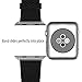 JETech Replacement Band for Apple Watch 42mm Series 1 2 3 with Leather Strap and Metal Clasp (Black)