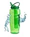 Cool Gear Ez Freeze Water Bottle, 32oz, Solstice - BPA Free - PVC Free - Phthalates Free, Includes Switx® Straw Cleaner - 4 Pack