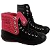 Womens Converse Knee Hi Black Pink Quilt Leather Trainers Hi Top Ankle Boot 3-8