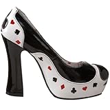 Funtasma by Pleaser Women's Poker-21/BW Pump,Black/White Patent,10 M US