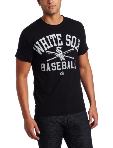 MLB Men's Chicago White Sox Athletic City Short Sleeve Crew Neck Tee, Black, Medium