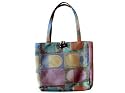 ArtisanStreet's Tapestry Purse With Woven Colorful Rectangular Design. Features One Inside Pocket. Lined With Blue & Caramel Damask Fabric. Hand Crafted, One Of A Kind