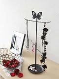 d'Oreille - Black Metal Butterfly Tree Stand for Jewelry and Accessories, Modern Jewelry Organizer