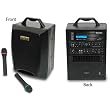 DJ Tech 80W Abs Battery 2 Mic Portable PA System Ipod/USB Player - DJ Tech VISA80