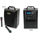 DJ Tech 80W Abs Battery 2 Mic Portable PA System Ipod/USB Player - DJ Tech VISA80