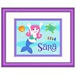 Mermaids Purple Personalized Print