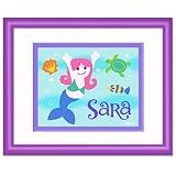 Mermaids Purple Personalized Print