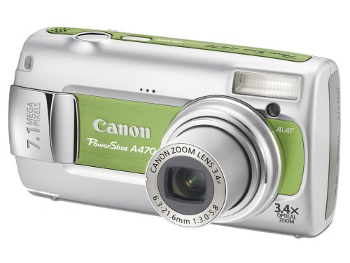 City Travel Guides Discounted  Kamera & Foto : Canon PowerShot A470 Digitalkamera (7 Megapixel, 3-fach opt. Zoom, 2,5" Display) grün