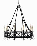 World Imports 80020-85 Iron Works 6 Light Chandelier, Textured Rust