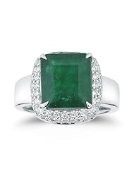 Emerald-Cut Emerald Solitare 18K Gold Ring