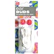 Ear Buds - Peace Sign Orange and Pink