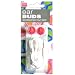 Peace Sign Pink Earbuds Ear Buds Headphones Mp3 Player I-pod Style