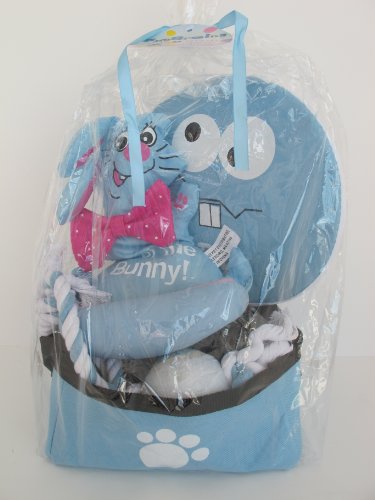 5 Piece Dog Easter Basket Gift Set - Beautiful Blue