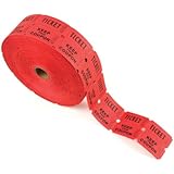 PM Company Deposit One and Keep One Ticket Roll, Red, 2000 per Roll (59003)