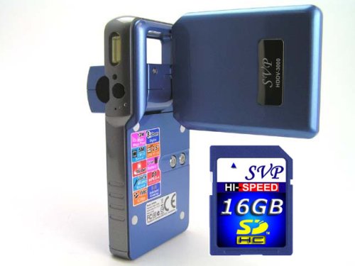 SVP HDDV-3000 12MP Max. 6-in-1 Multi-Functional Camcorder with Rare Huge Flip LCD! (16GB SDHC Card Included)
