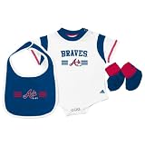 MLB Unisex Infant/Toddler Atlanta Braves Bib and Bootie Set, White, Small 413L7IZ4IEL. SL160 Atlanta Hawks NBA Newborn Bib & Booties Set