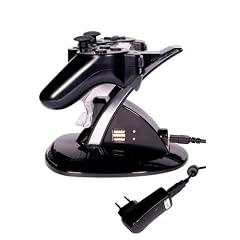 Artwizz ChargingStand Doppelladestation f�r PlayStation 3 (inkl. PowerPlug USB-Ladeger�t) schwarz