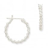 Bridge Jewelry Sterling Silver Wire Wrap Earrings - Silver