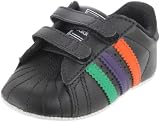 413L9lBdNVL. SL160  adidas Originals Superstar 2 Crib Comfort Sneaker (Infant),BlackEgg PlantFairway,2 D US Infant