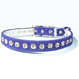 Swarovski Crystal Blue Velvet Cat Collar
