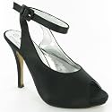 Ladies Satin Ankle Strap Platform Sandals