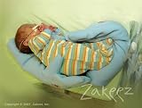 Zaky Infant Pillow - Simulates a Mother's Hand to Help Comfort Your Baby - Blue