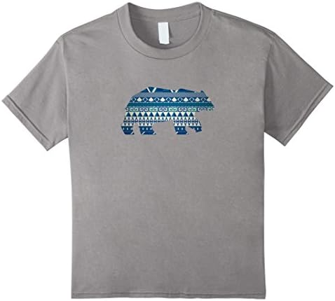 Kids Gear Rebel: Bohemian Clothing Bear T-Shirt Design 8 Slate