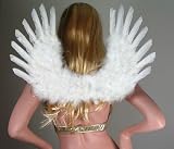 Large White Feather Angel wings w Free Halo for women men and adults