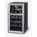 Kalorik WCL-20629 Dual-Zone 18-Bottle Ventilated Wine Bar