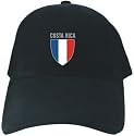 CAPS BLACK EMBROIDERY " SHIELD COSTA RICA "