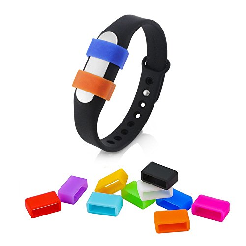 Taotree 12 Pieces 10 Colors Xiaomi Mi Band Bracelet Silicone Security Fastener Protector
