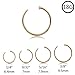 316L Surgical Steel Gold-Tone Nose Ring Hoop Choose Your Size 18G