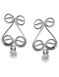 14K White Gold Diamond Dashing Diamonds Earrings