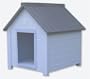 NewAgePet Small All Weather Insulated Dog House -Bunk House with Small Door, Blue/Grey, Small, for Pets Up To 25 Pounds