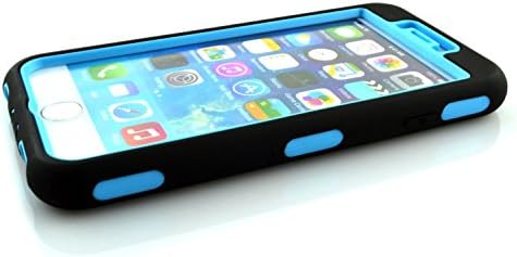 Sean Cute Polka Dots Hybrid Protective Armor Defender Case for Iphone 6 4.7 Inch + 1 S-Smile Stylus (Polka Blue)