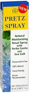 Pretz Spray Natural Moisturizing Nasal Spray with Yerba Santa and Sea Salt, 0.68 Fluid Ounce