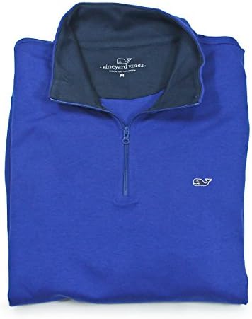 Vineyard Vines Jersey 1/4 Zip Pullover Solid Royal Ocean Blue Jacket