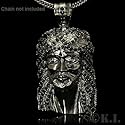 JAY-Z Religious Blackout Micro Pave Jesus Piece Christ Hematite Pendant