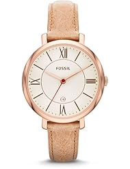 Fossil Womens ES3487 Jacqueline Analog Display Analog Quartz Beige Watch