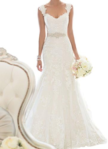 Ice Beauty Off Shoulder Lace Vintag Mermaid Wedding Dresses Bridal Gowns White US 18W
