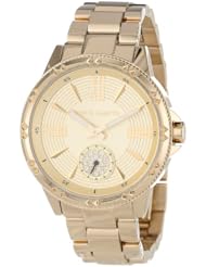 Vince Camuto Womens VC/5090CHGB Swarovski Crystal Accented Gold-Tone Remote Sweep Bracelet Watch