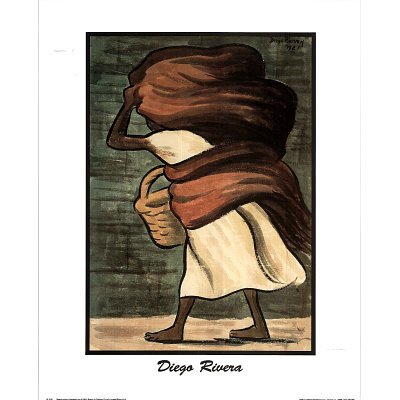 Mujer Con Canasta Diego Rivera Art Print Poster - 13x19